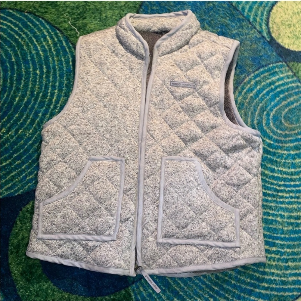 Simply Southern Quilted Gray Vest